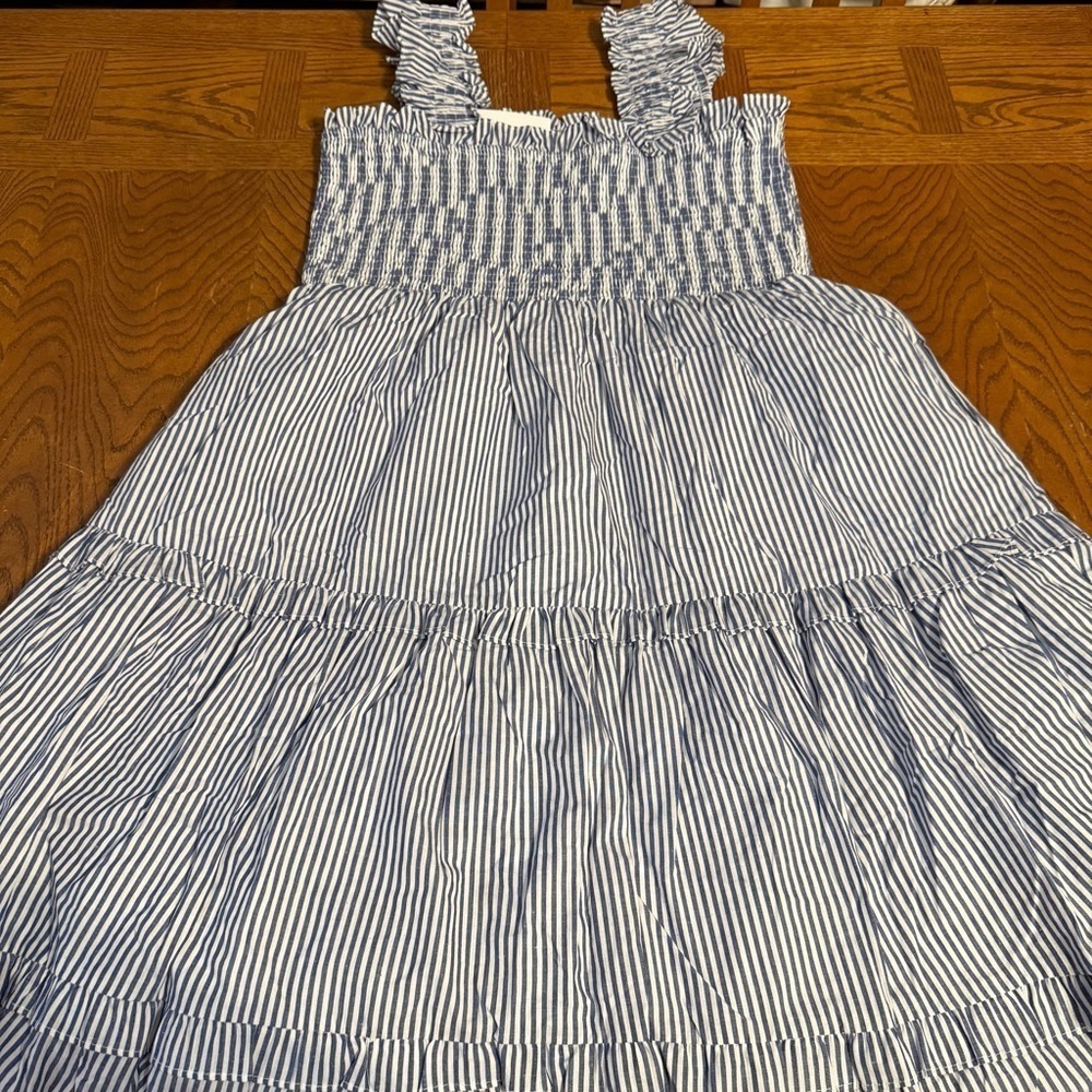 NEW Sugarlips Katie Striped Smocked Bodice Tiered Midi Dress Sz XL Milkmaid Chic - Picture 16 of 16